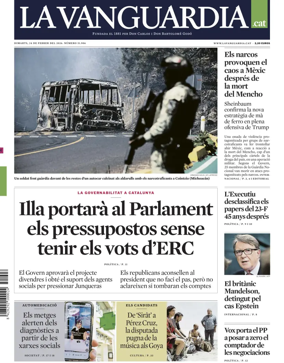 Cover of La Vanguardia (Catalonia - 1st edition)