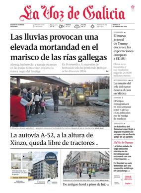 Cover of La Voz de Galicia (Ourense)