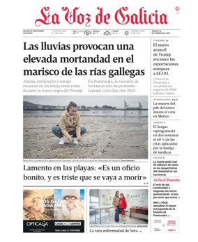 Cover of La Voz de Galicia (Pontevedra)