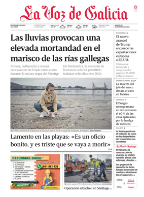 Cover of La Voz de Galicia (Santiago)