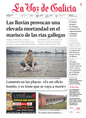 Cover of La Voz de Galicia (Vigo)