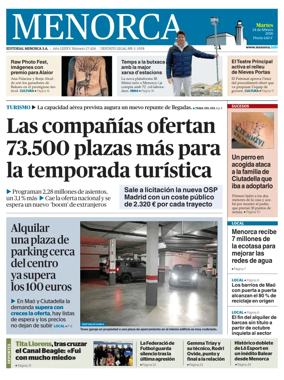Cover of Menorca Diario Insular