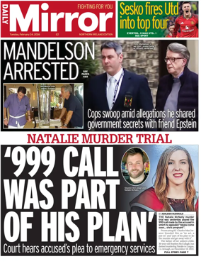 Cover of Daily Mirror (Northern Ireland)
