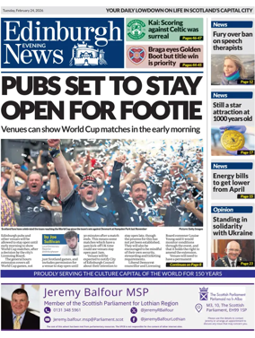 Cover of Edinburgh Evening News