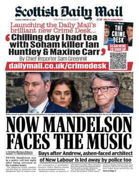 Cover of Scottish Daily Mail