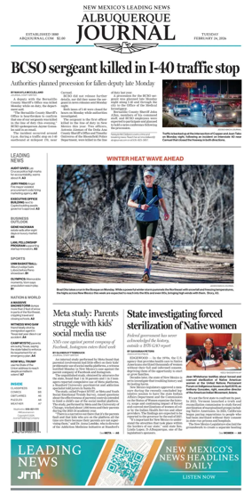 Cover of Albuquerque Journal