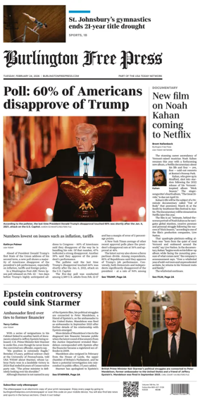 Cover of Burlington Free Press