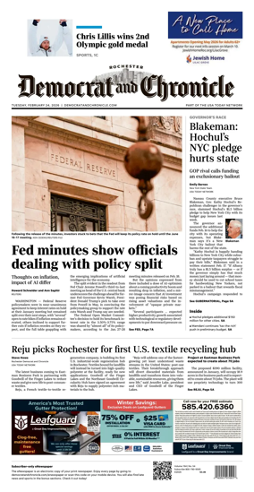 Cover of Democrat and Chronicle