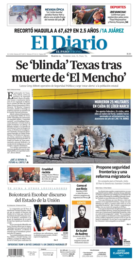 Cover of El Diario de El Paso
