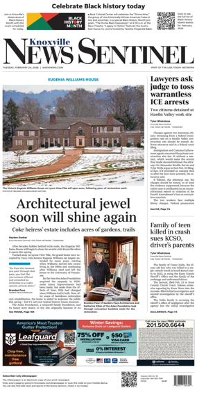 Cover of Knoxville News Sentinel