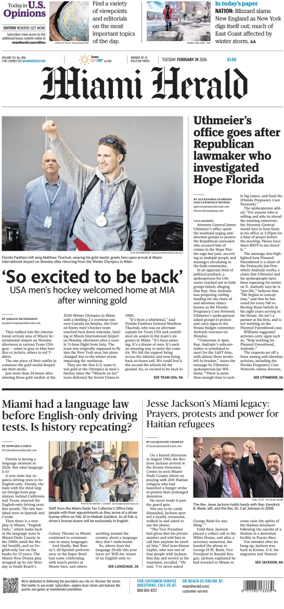Cover of Miami Herald
