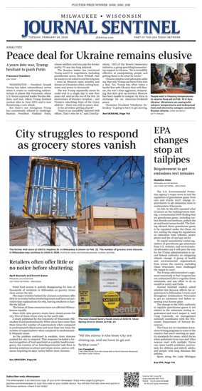 Cover of Milwaukee Journal Sentinel