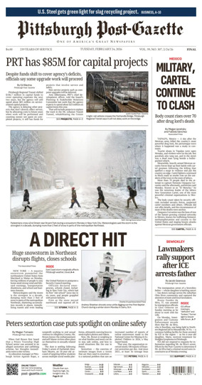 Cover of Pittsburgh Post-Gazette