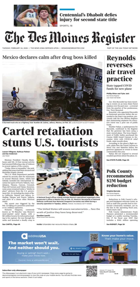 Cover of The Des Moines Register