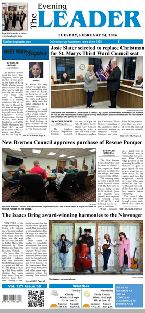 Cover of The Evening Leader