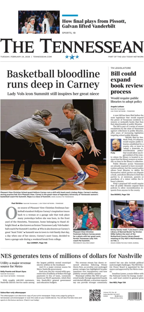 Cover of The Tennessean