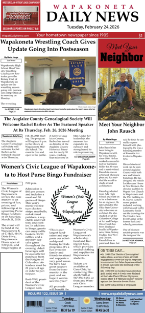 Cover of Wapakoneta Daily News