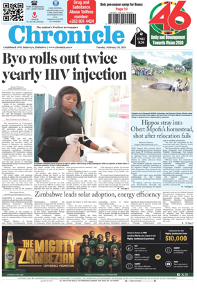 Cover of Chronicle (Zimbabwe)