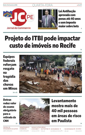 Cover of Jornal do Commercio