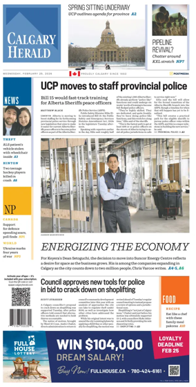 Cover of Calgary Herald