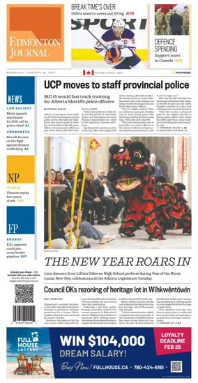 Cover of Edmonton Journal