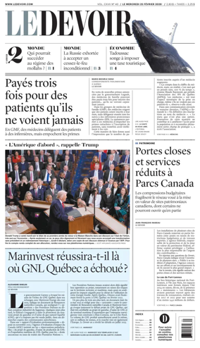Cover of Le Devoir
