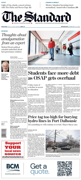 Cover of The Standard (St. Catharines)