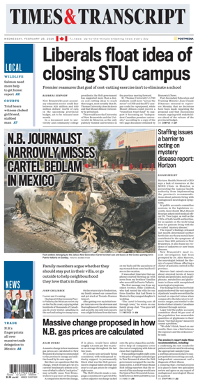 Cover of Times & Transcript