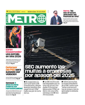 Cover of Publimetro Chile