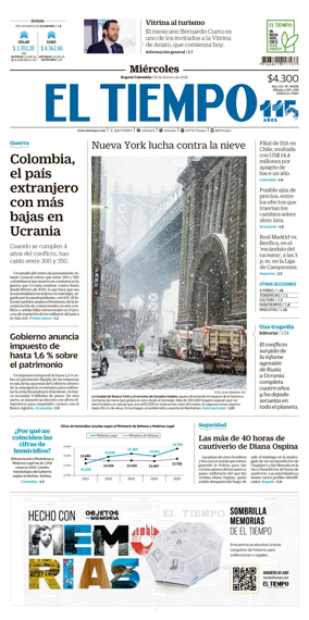 Cover of El Tiempo (Bogota)