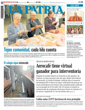 Cover of La Patria (Colombia)