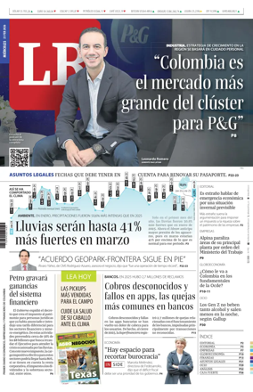 Cover of La Republica (Colombia)