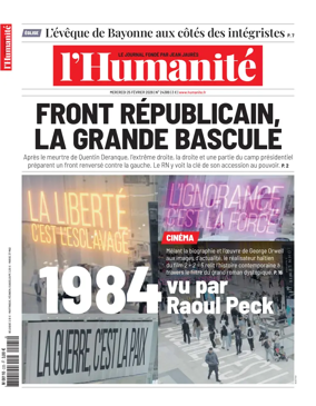 Cover of L'HUMANITE