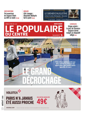 Cover of Le Populaire du Centre (Haute-Vienne)