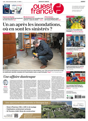 Cover of Ouest France (Auray)