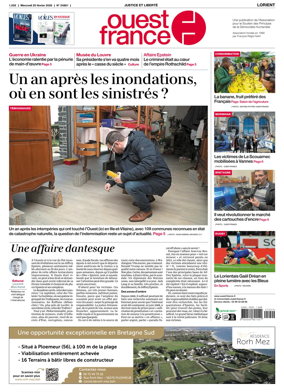 Cover of Ouest France (Lorient)