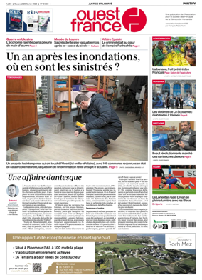 Cover of Ouest France (Pontivy)