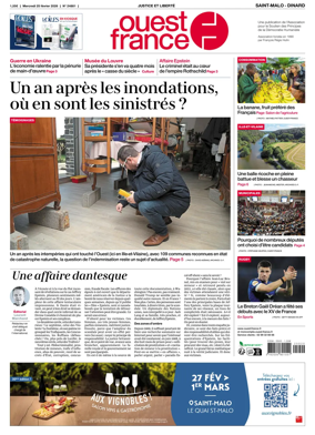 Cover of Ouest France (Saint-Malo)