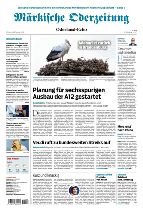Cover of Markische Oderzeitung Oderland-Echo