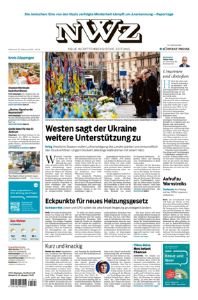 Cover of NWZ – Neue Wurttembergische Zeitung
