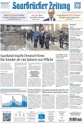 Cover of Saarbruecker Zeitung