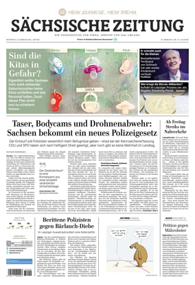Cover of Sachsische Zeitung (Pirna Sebnitz)