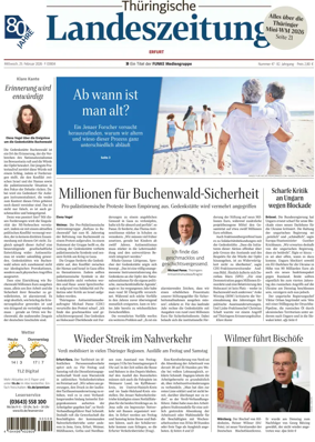 Cover of Thuringische Landeszeitung (Erfurt)