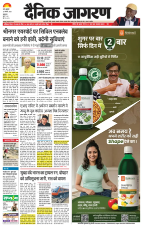 Cover of Dainik Jagran - Jammu
