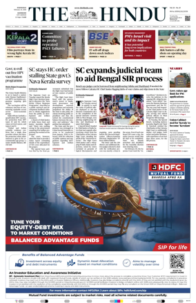 Cover of The Hindu (Kozhikode)