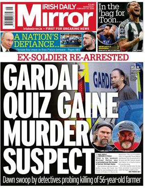 Cover of Irish Daily Mirror