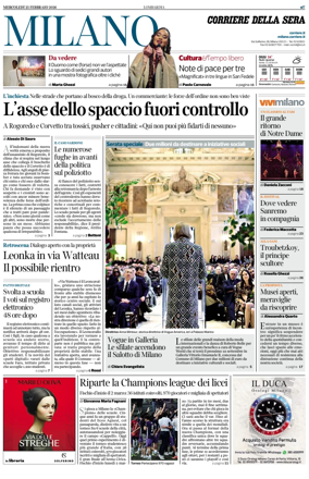 Cover of Corriere della Sera (Milano)