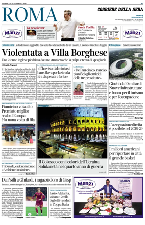 Cover of Corriere della Sera (Roma)