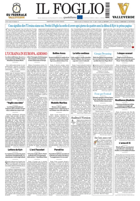 Cover of Il Foglio Quotidiano