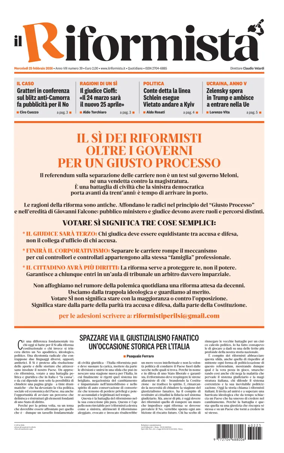 Cover of Il Riformista (Italy)